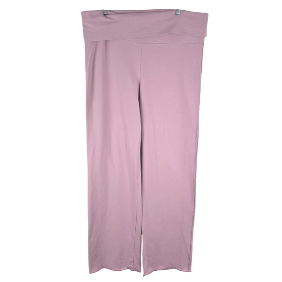 Skims Cotton Blend Jersey Foldover Pants‎ 3X Dusk Stretch Casual NWT PT-2544 - Picture 1 of 11